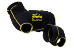 Black and yellow MediPaw 2-piece recovery suit on a white background